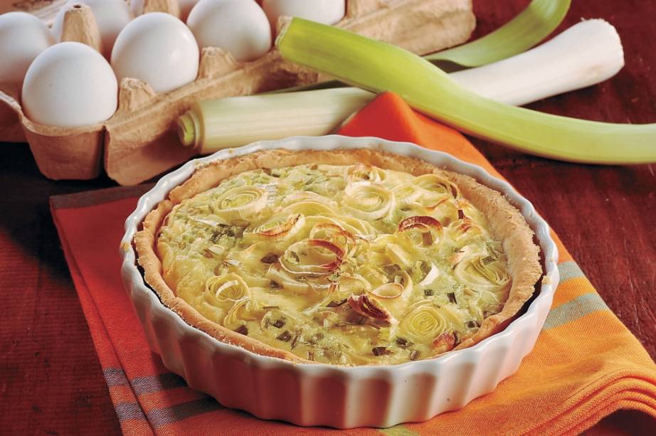 Quiche de alho poró