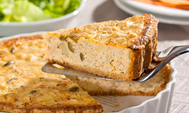 Quiche de frango e palmito Quiche de frango e palmito