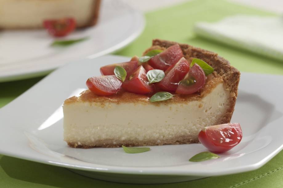 Quiche de queijo com massa de biscoito Quiche de queijo com massa de biscoito