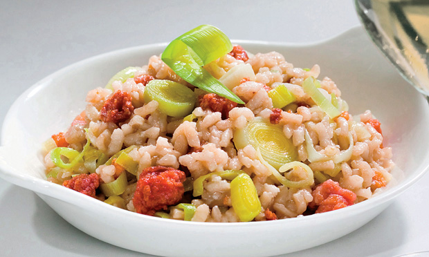 Risoto de alho poró