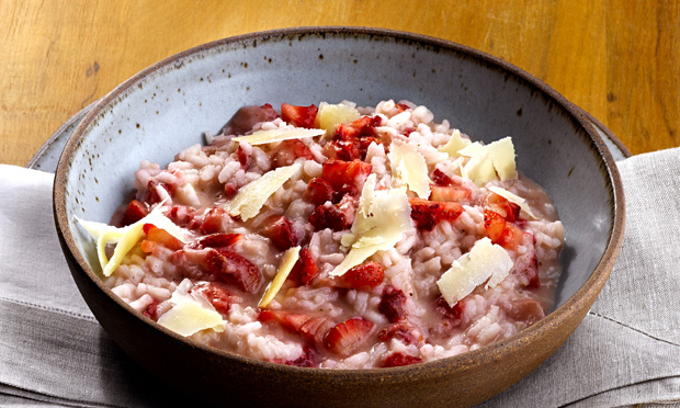 Risoto de morango Risoto de morango