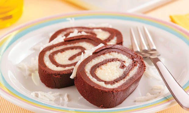 Rocambole prestígio vapt-vupt sem ovos Rocambole prestígio vapt-vupt sem ovos