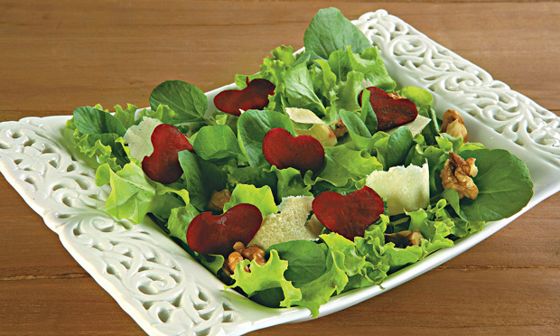 Salada de folhas verdes