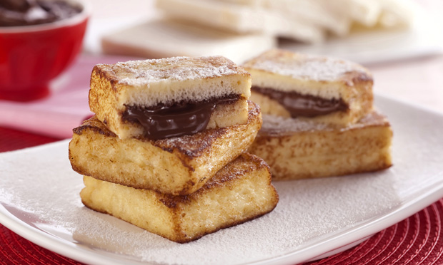 Sanduíche de rabanada e Nutella® Sanduíche de rabanada e Nutella®