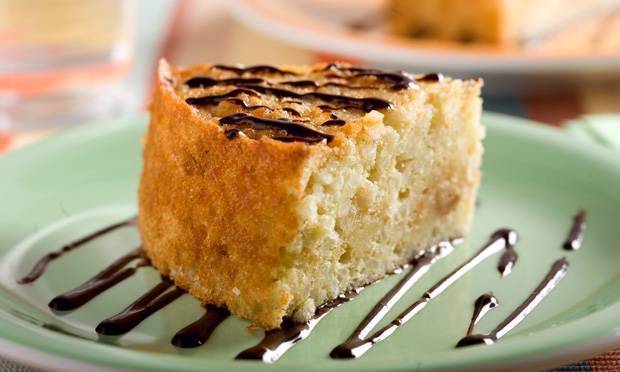 Torta de arroz doce e nozes
