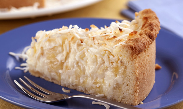 Torta cremosa de abacaxi e coco Torta cremosa de abacaxi e coco