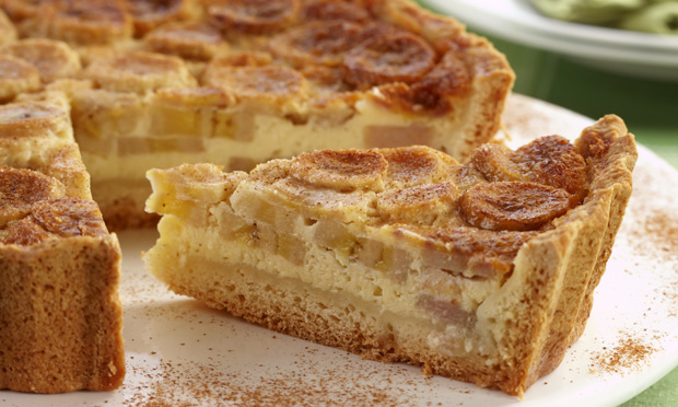Torta cremosa de banana