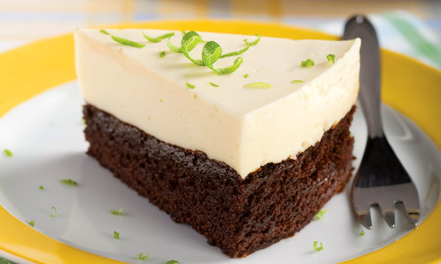 Torta gelada de limão com brownie (Cheese cake)