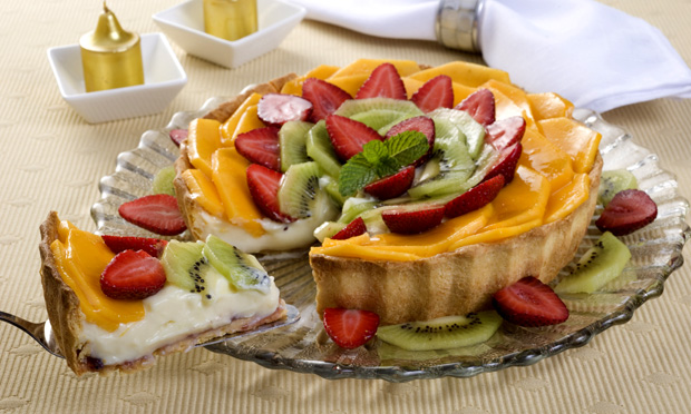 Torta leve de frutas Torta leve de frutas