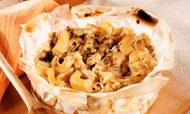 Torta rústica de macarrão