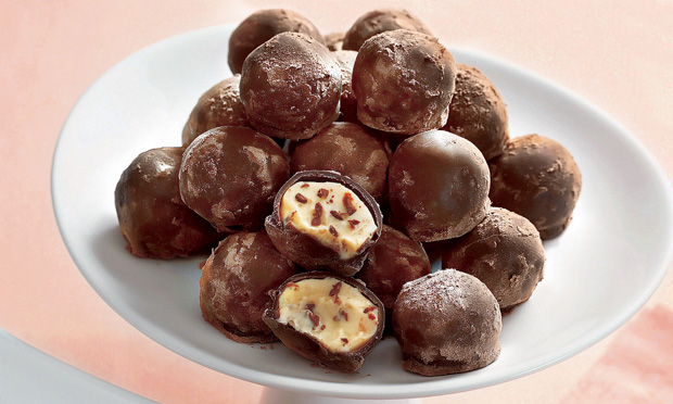 Trufas de flocos de chocolate Trufas de flocos de chocolate