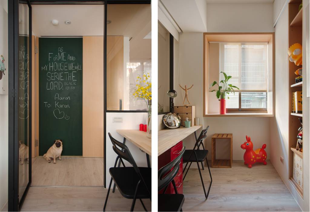 Apartamento pequeno tem divisória de vidro e layout funcional
