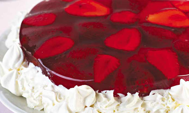 Bolo de gelatina e suspiro