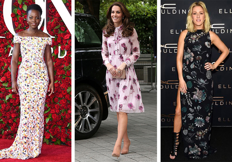 6 inspirações de famosas usando vestidos floridos de festa