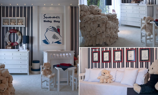 Quarto com decoração de urso