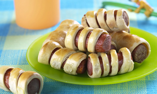 Enroladinho prático de salsicha Enroladinho prático de salsicha