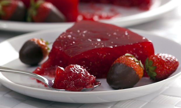 Gelatina com morango Gelatina com morango