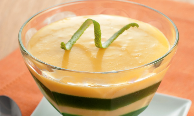 Musse de manga com gelatina Musse de manga com gelatina