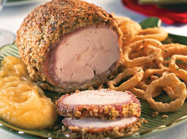 Peito de peru com purê de maçã e anéis de cebola: você nunca provou algo igual! Peito de peru com purê de maçã e anéis de cebola: você nunca provou algo igual!