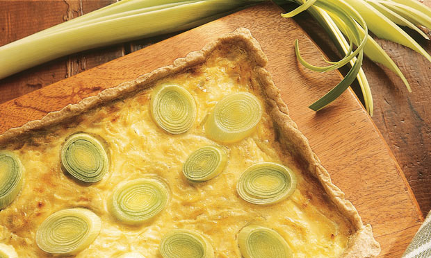 Quiche de alho poró Quiche de alho poró