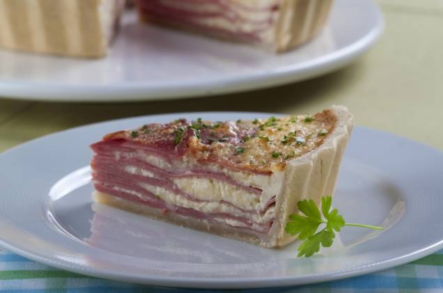 Quiche delícia de mortadela Quiche delícia de mortadela