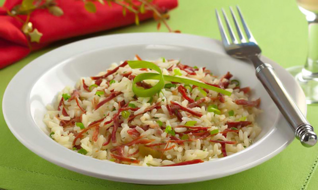 Risoto de carne seca