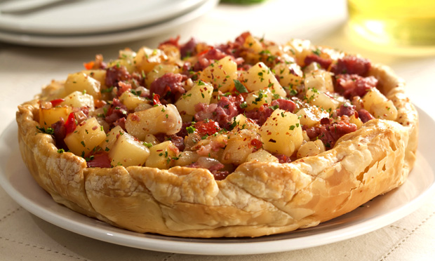 Torta italiana de batata e linguiça Torta italiana de batata e linguiça