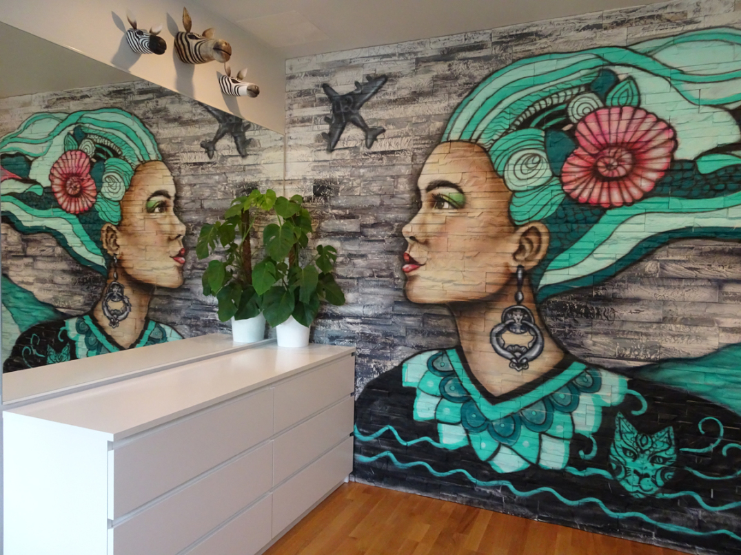 12 ambientes incr&iacute;veis com grafite nas paredes