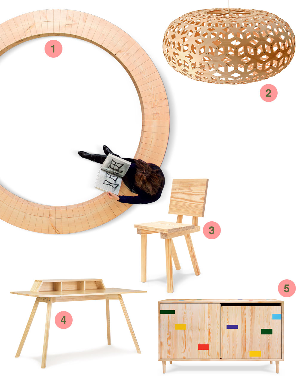 Peças de decoração de pínus para aquecer a casa