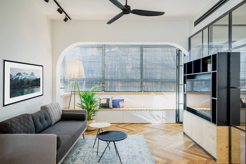 Apê de 53 m² em Tel Aviv com área de lazer e de trabalho