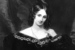 Retrato de Mary Shelley, autora do clássico de terror 'Frankenstein'.