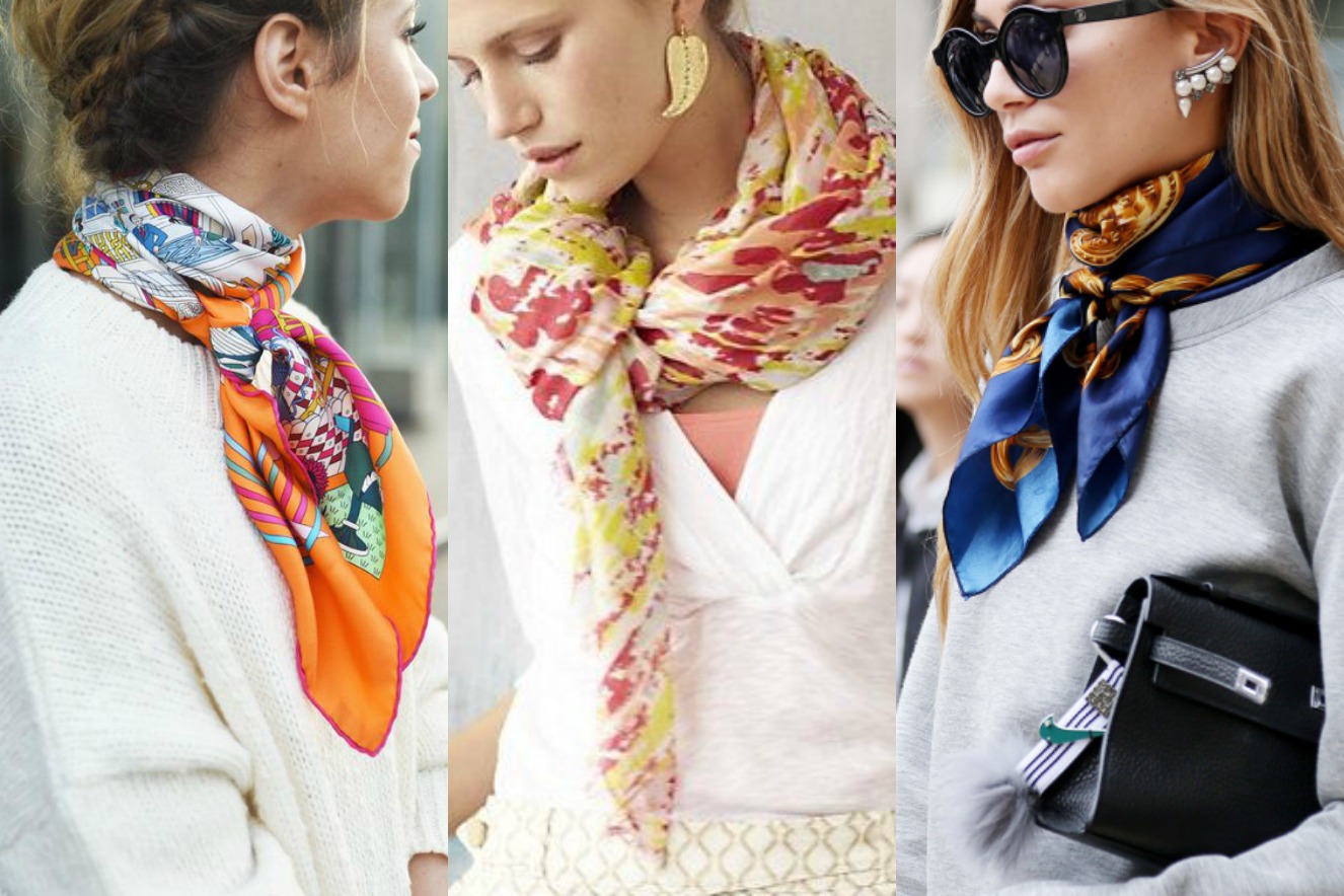 Как весной носить шарф
