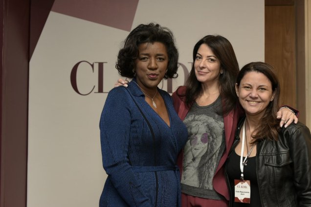 As diretoras de redação de CLAUDIA Ana Paula Padrão e Guta Nascimento recebem a CEO da Pandora no Brasil, Rachel Maia