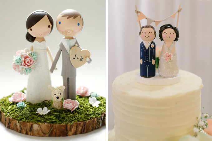 Topo de bolo diferente para casamento