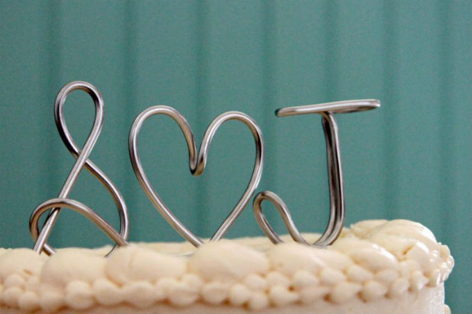 Topo de bolo diferente para casamento