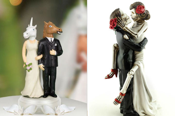Topo de bolo diferente para casamento