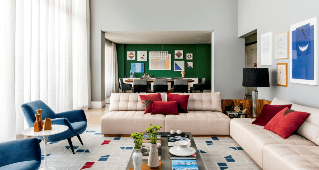 Apartamento ganha estilo com mix ousado de cores