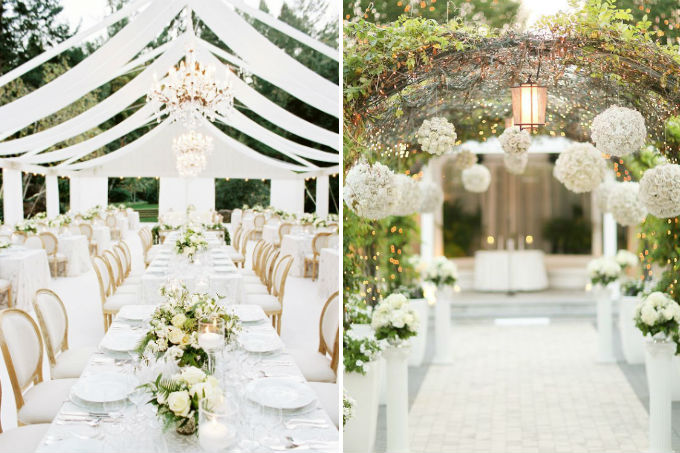 Casamento com decoração toda branca