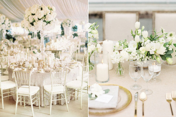 Casamento com decoração toda branca