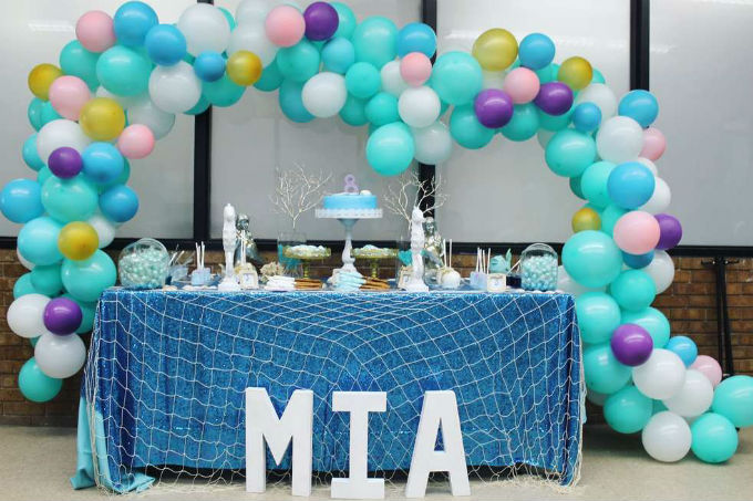 Festa infantil com tema sereia