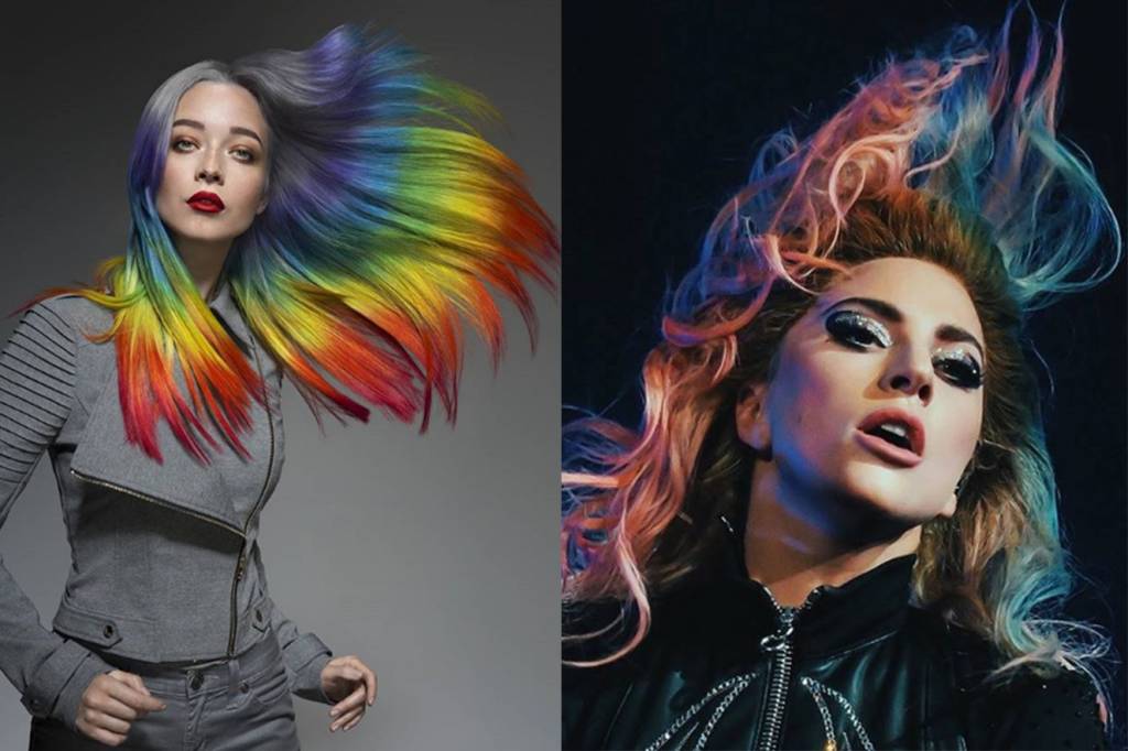 Alerta de tendência: cabelo efeito arco-íris
