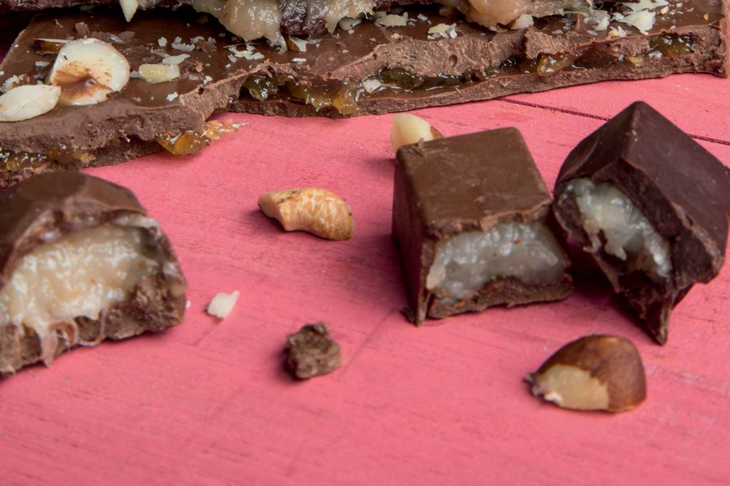bombom de chocolate recheado