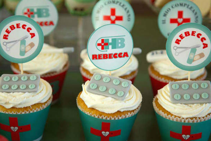 Festa infantil com tema médico