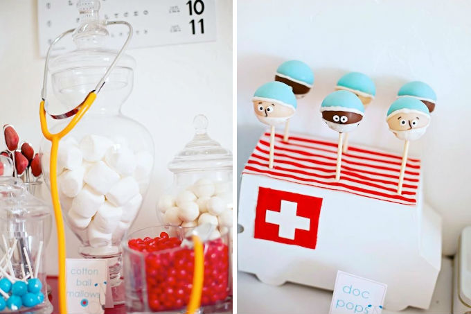 Festa infantil com tema médico