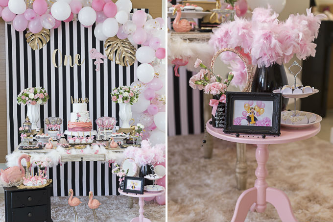 Festa infantil em preto e branco