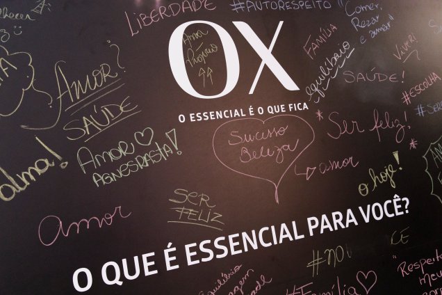 Na parede especial de OX, as convidadas deixaram registrado o que elas consideram essencial em sua vida.