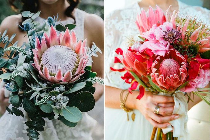 Buquê de protea para casamento
