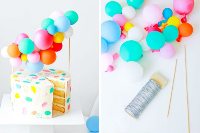 Topo de bolo com balões
