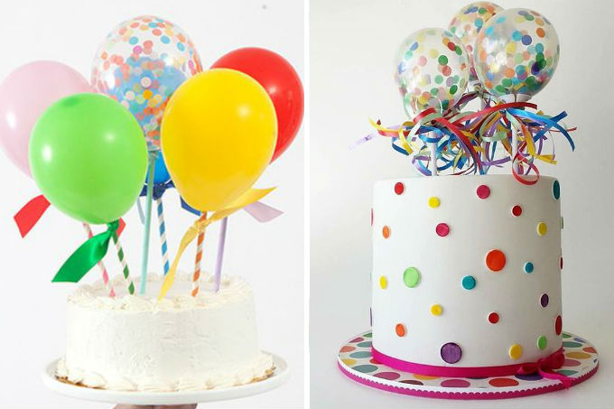 Topo de bolo com balões