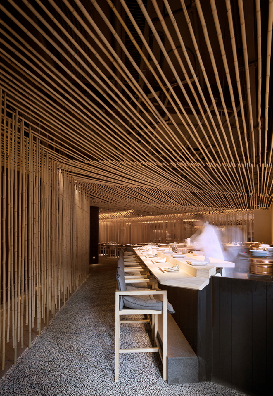 Floresta de bambu é inspiração para novo restaurante em Hong Kong Floresta de bambu é inspiração para novo restaurante em Hong Kong